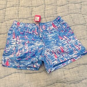 Lilly Pulitzer Blue and Pink Sailboat Shorts
